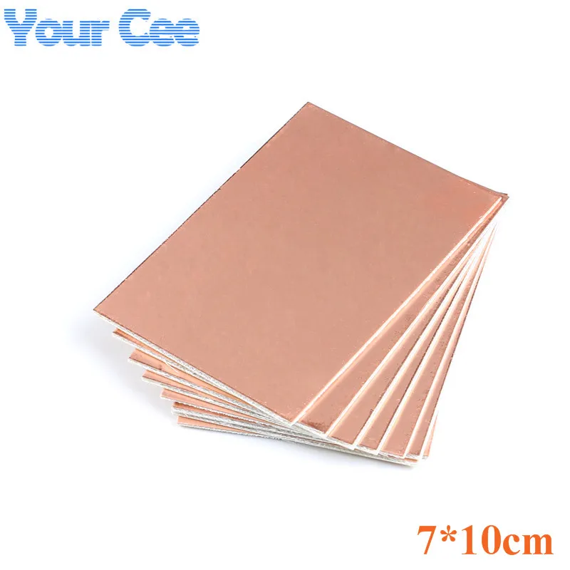 5 pc 7*10CM Single Side Circuit Board Copper Clad Plate Laminate Universal PCB Circuit Board Glass Fiber Reinforced Copper