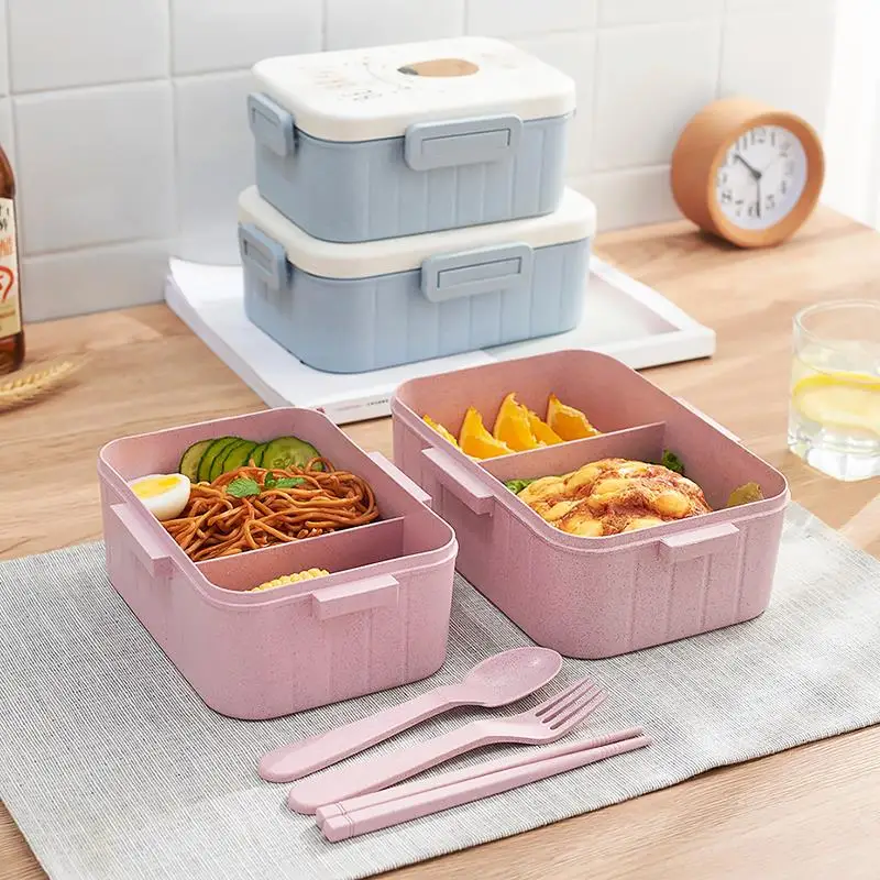 TUUTH Cute Cartoon Lunch Box Microwave Dinnerware Food Storage Container  Kids School Snack Box Office Portable Bento Box