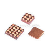 3 Pieces Pure Copper Heat Sink Set Heatsinks Cooling Kit for Raspberry Pi 3 Model B / B+ / B Plus