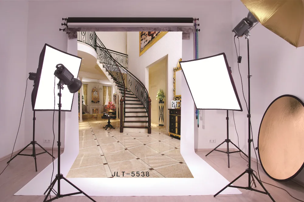 Background for Photos Indoor Room Staircase Computer Printed Vinyl Photography Backdrop Photocall for Weddings Children Baby image 3
