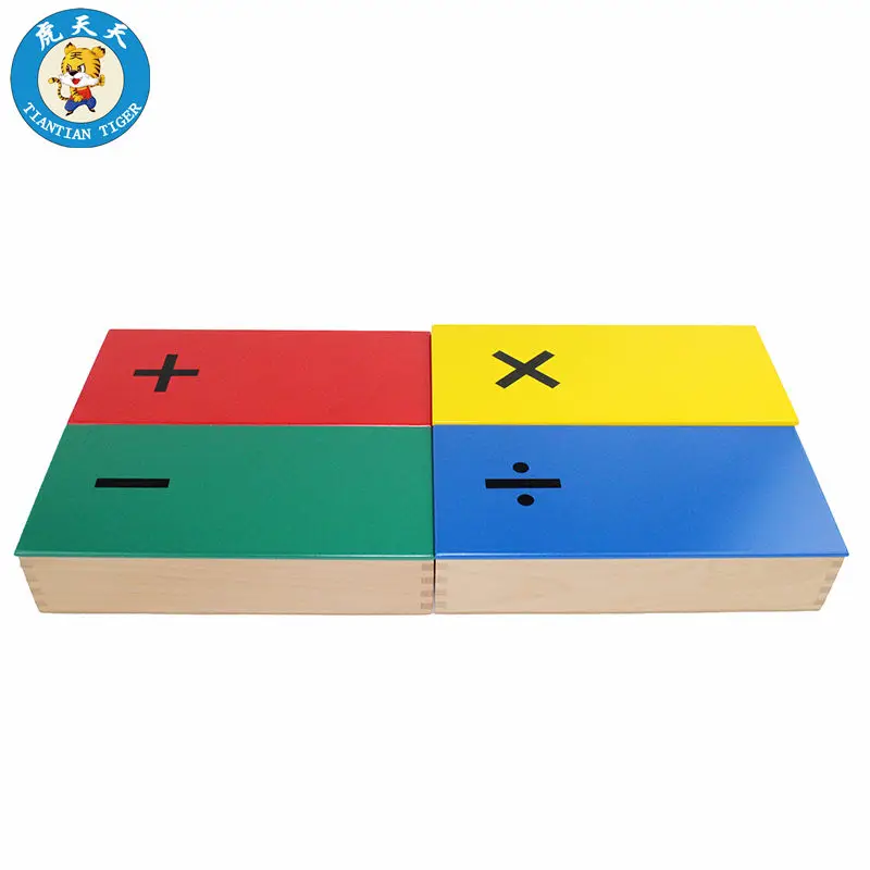 Kids Montessori Math Toys Early Education Wooden Toys Mental Arithmetic Box Addition Subtraction Multiplication Division