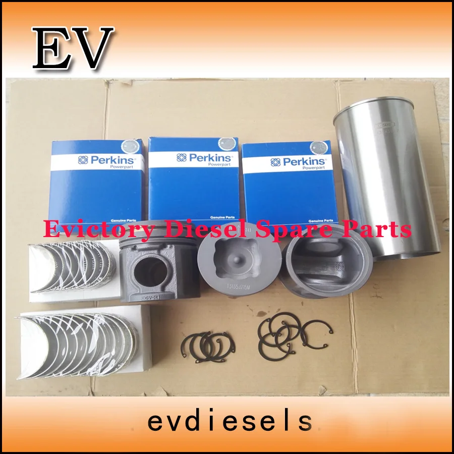 For perkins generator 1003G14 piston T3135J215M and piston ring set T4181A026 +cylinder liner T721020007