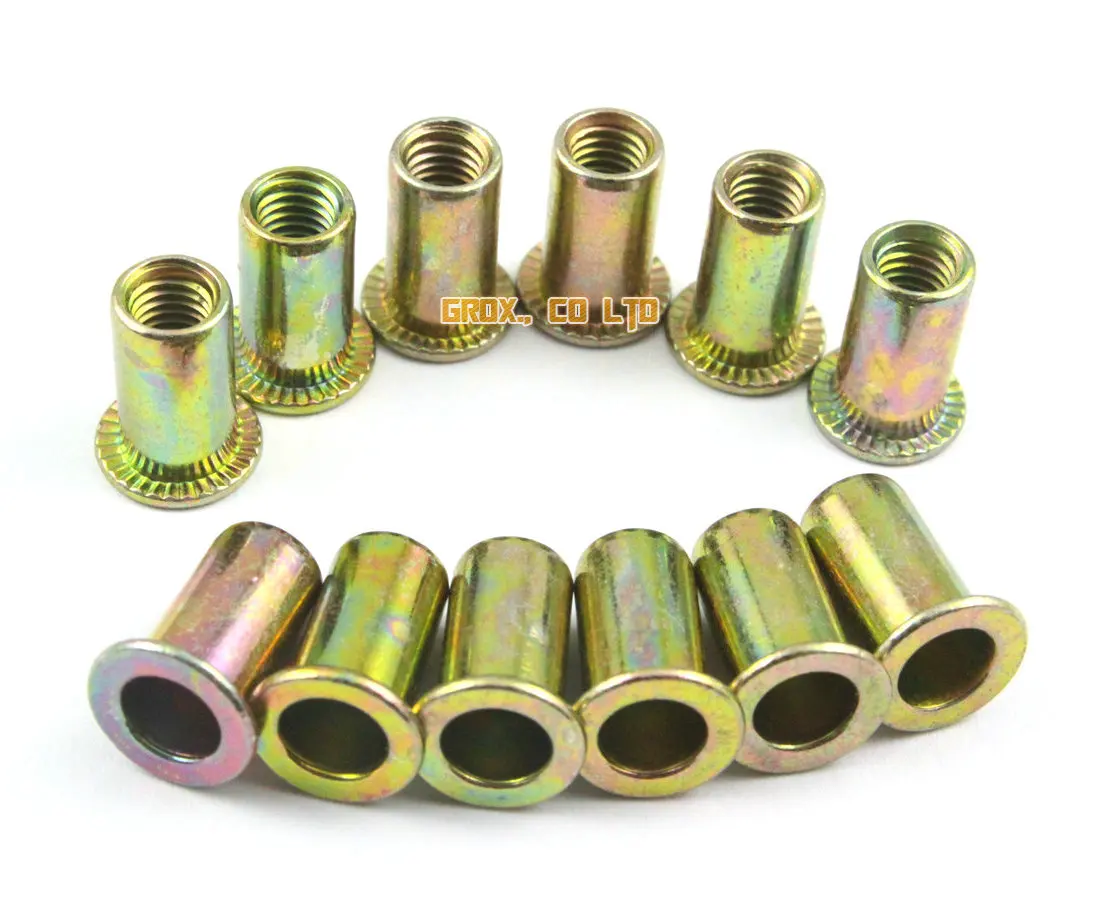 

100 Pieces M5 Carbon Steel Rivet Nut Rivnut Insert Nutsert