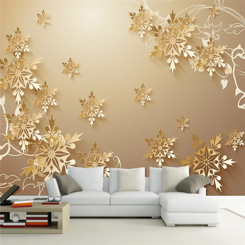 

beibehang Snowflakes Custom photo wallpaper for living room TV background wall paper home decor papel de parede 3d photo mural