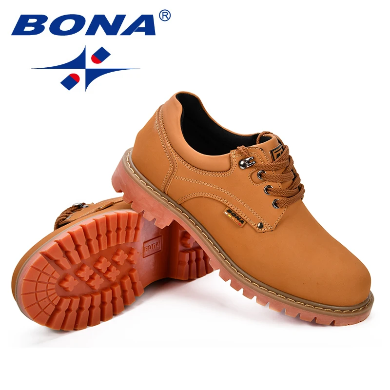 BONA-zapatos informales de cuero para Hombre, calzado de otoño, piel de vaca dividida, Oxfords, Envío Gratis