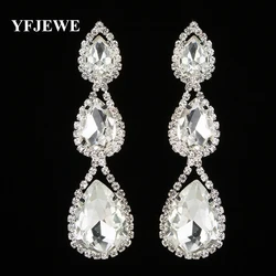 Fashion Brand Rhinestone Classic Crystal Earring Gold and Silver Color Bridal Wedding Jewelry Guft Drop Shipping E290