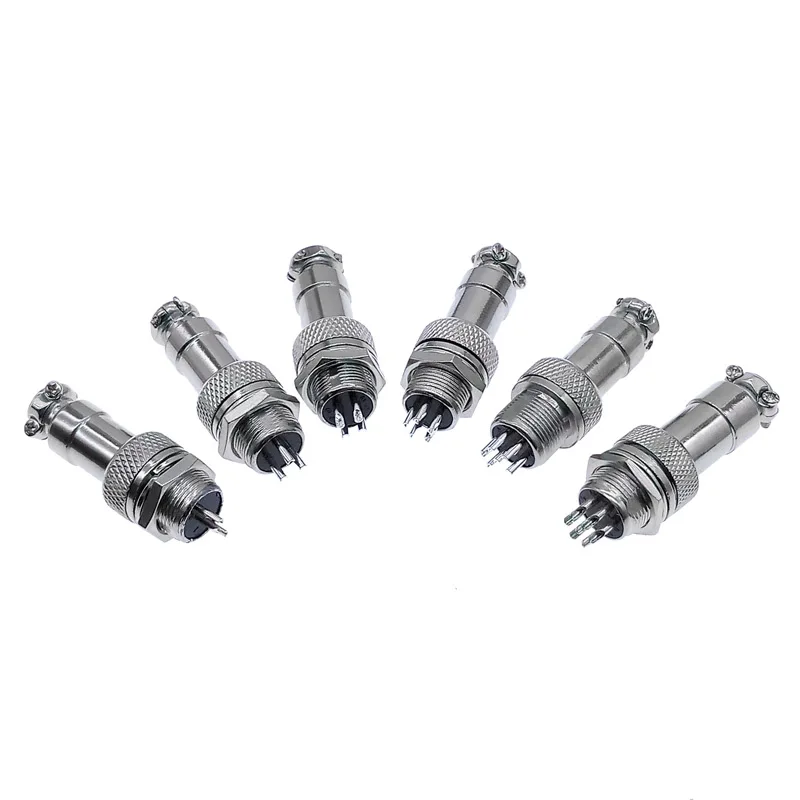 10PCS metal connector GX12  panel circular Connector plug socket 2pin 3Pin 4Pin 5Pin 6Pin 7Pin 5A 125v M12 connectors