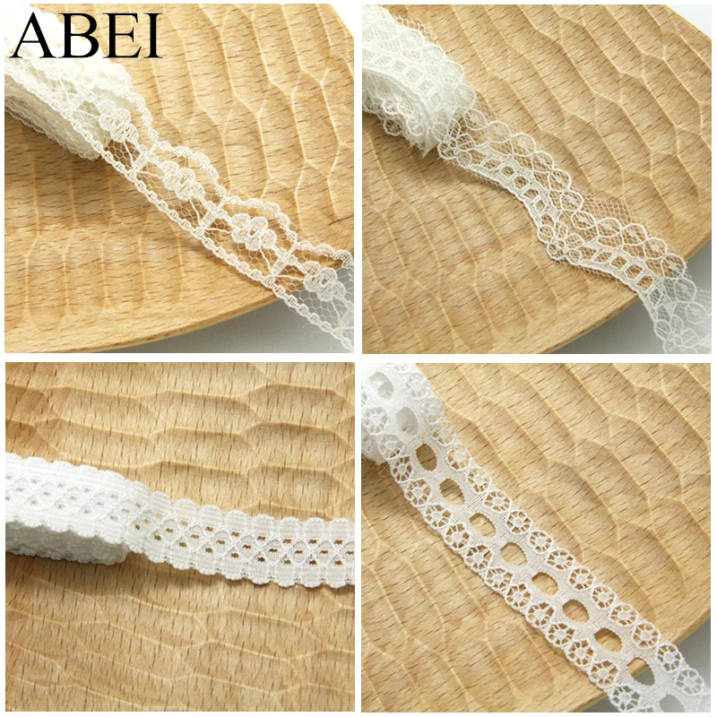 30yards/lot No Elastic Lace Ribbon DIY Wedding Party Dress No-Stretch Lace Fabric Trims Handmade Baby Favor Scrapbooking Decors