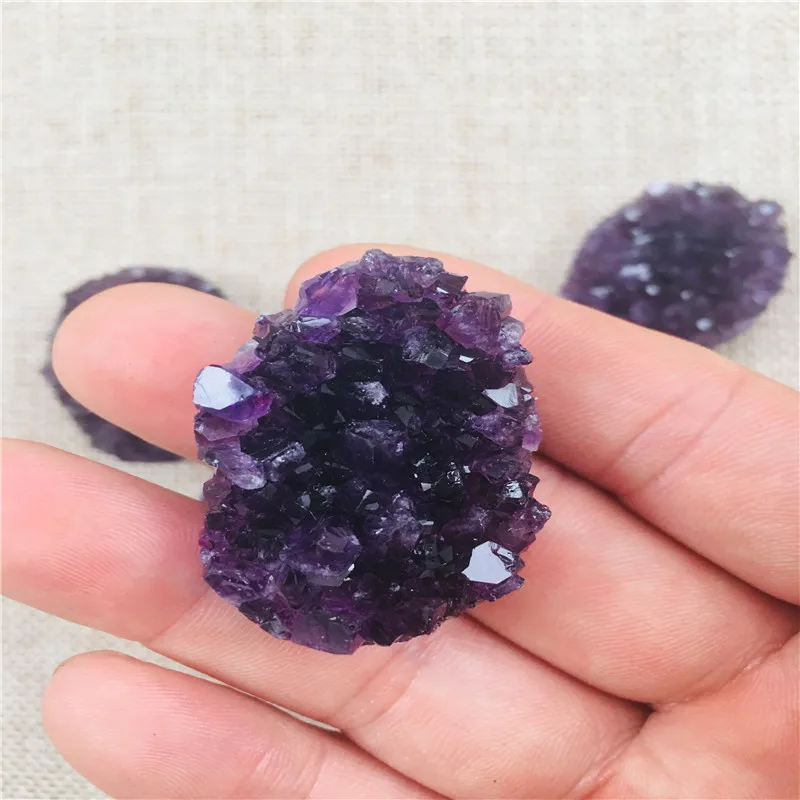 

4cm Natural Crystal Uruguay Amethyst Quartz Crystal Cluster Specimen Healing 1pc