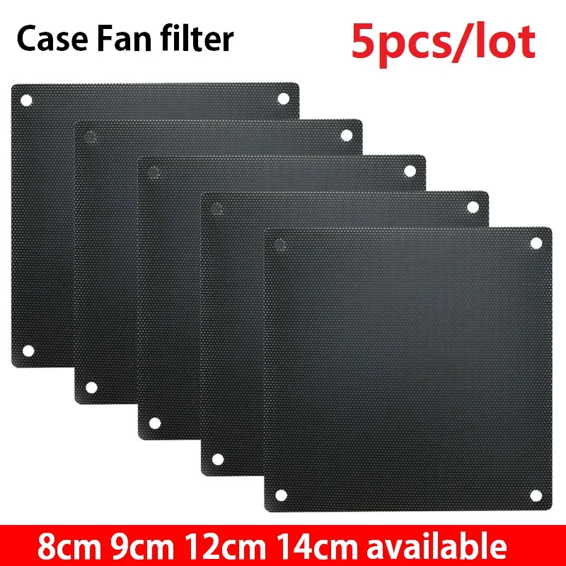 5PCS 8cm 9cm 12cm 14cm Computer PC Mesh PVC Fan Dustproof Filter Dustproof Case Computer Mesh Cover Chassis Dust Cover