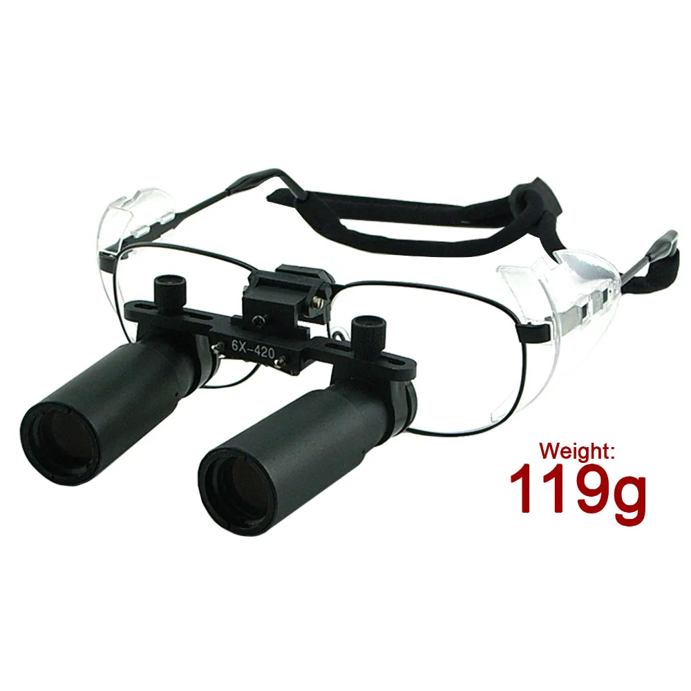 Keplerian Prism Style 6.0x 6x Magnification Titanium Frame Binocular Dental Loupes Surgical Medical Dentistry 420mm