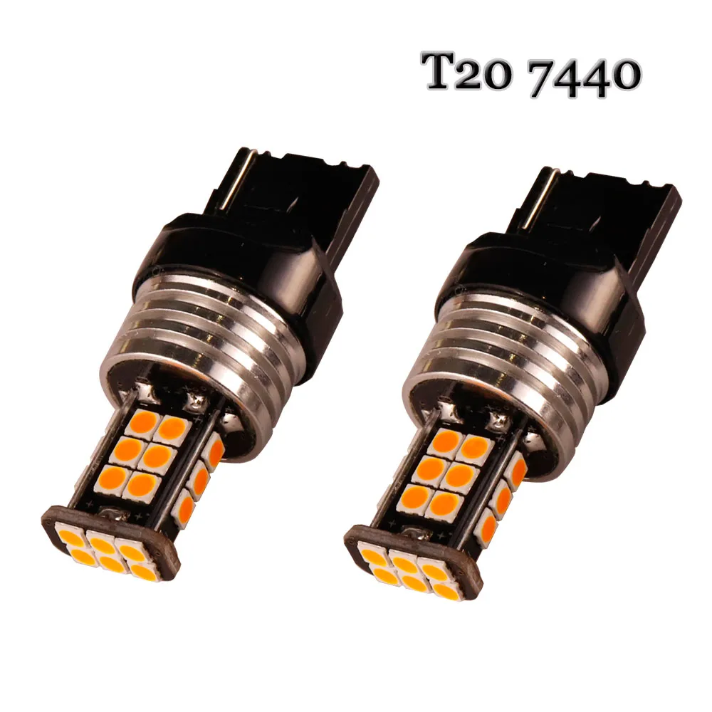 4 шт.T20 W21 7440 24 smd 3030 светодиод хорошего качества W21/5W 7443 0,25A DRL указатель поворота задний стоп-сигнал лампы автомобильные светодиодные лампы