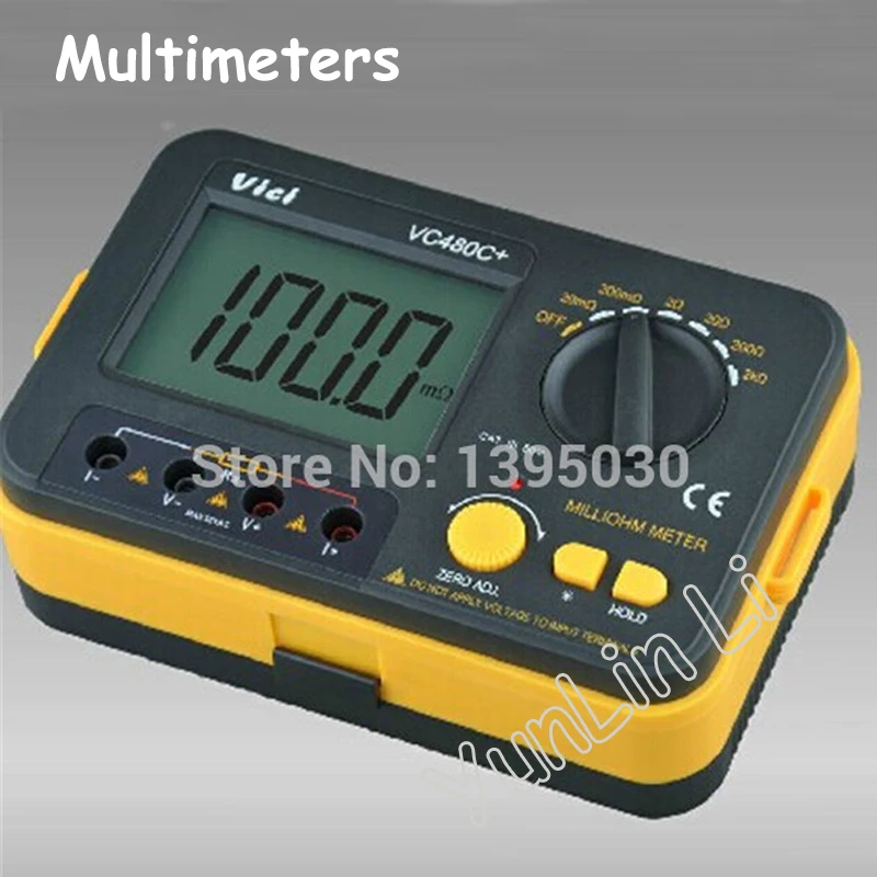 

Digital Milliohm Meter New High Precision Multimeter Digital Milli-ohm Multimeter Low Resistance Tester VC480C+