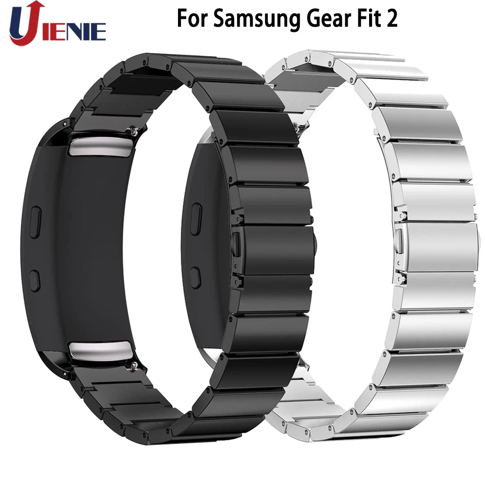 Stainless Steel Watch Band Straps for Samsung Gear Fit 2 Fit2 Pro SM-R360 Smart Watchband Metal Wrist Bracelet Replace Strap