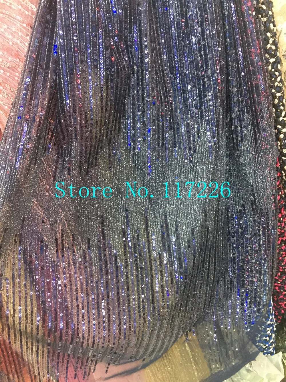 

JRB-6218 French net lace fabric high quality African tulle lace fabric with sequins for party dress