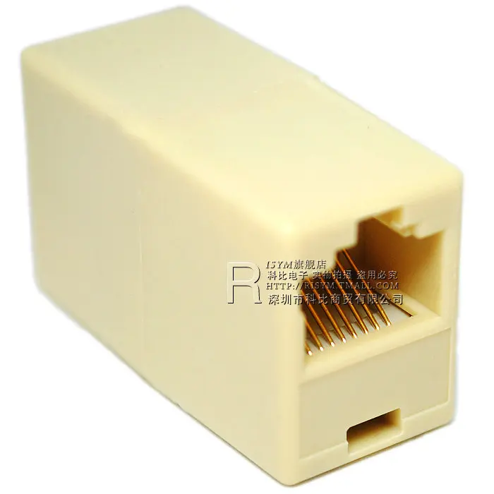 free shipping RJ45 cable connector, network double head, cable network through the joint A.