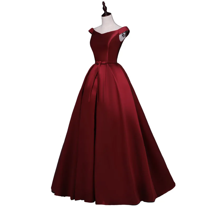 FADISTEE 2018 new arrive party prom dress Vestido de Festa ball gown satin lace-up bow long style dress