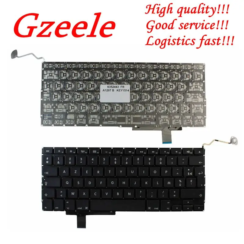 

GZEELE French Keyboard FOR Apple MacBook Pro A1297 FR AZERTY black without frame