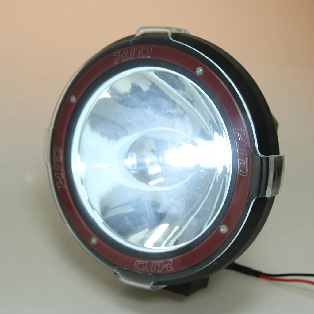 dolity 7 Inch 55W Flood Driving Lights HID Xenon 12V Trucks SUV Spot Work Light Red