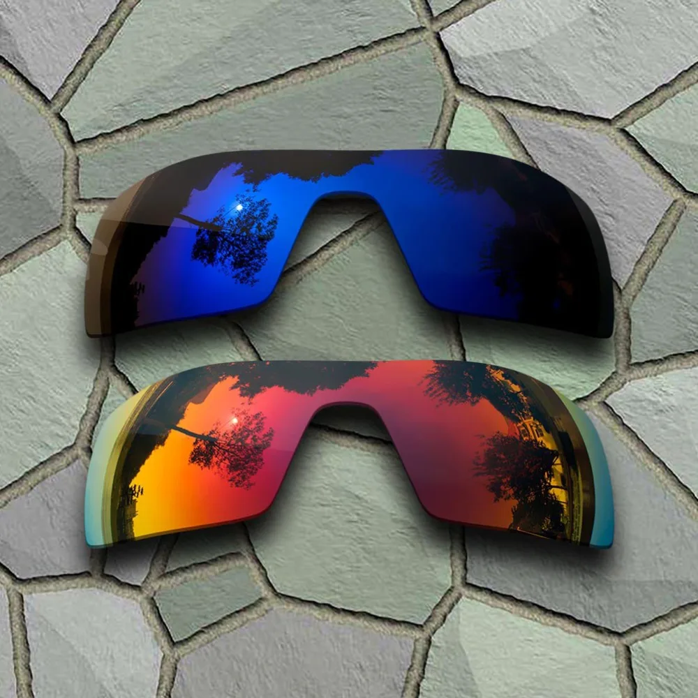 Violet Blue&Violet Red Sunglasses Polarized Replacement Lenses for Oakley Oil Rig