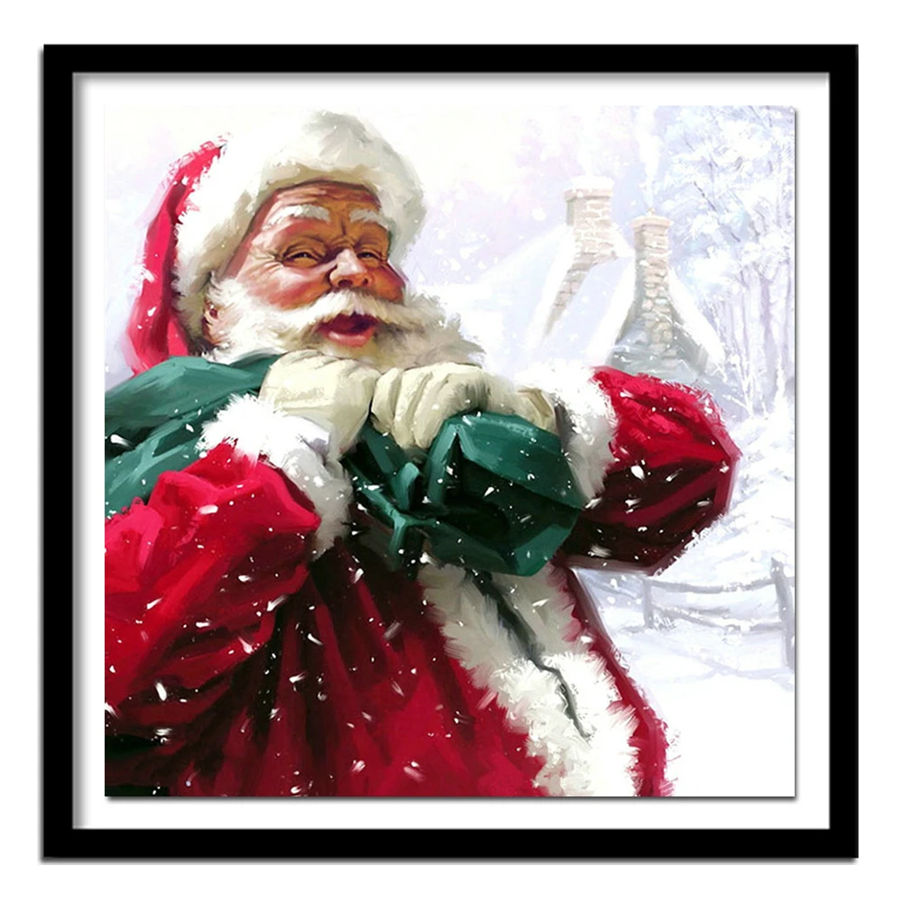 Diamond Embroidery Portrait Needlework Embroidery Diamond Painting Santa Claus Rhinestone Home Decor For Christmas