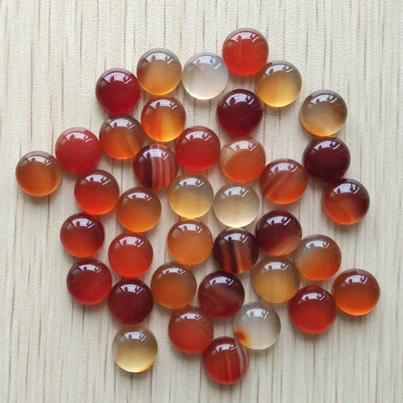 Fashion hot sale top quality natural red onyx round cab cabochon beads for jewelry Accessories 10mm wholesale 50pcs/lot