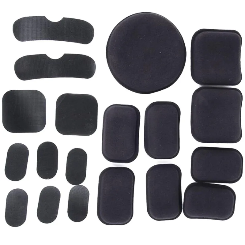 19pcs Standard Helmet Pads EVA Non-toxic Quick Dry Protective Cushion Replacement Accessories For Fast Helmets With Hook