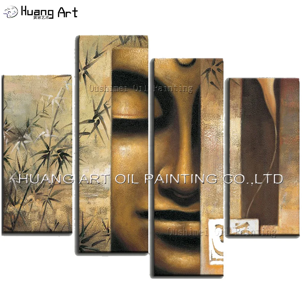 High Skills Artist Hand-painted Modern Buda Portrait Painting On Canvas Abstract Buddha Oil Painting For Wall Decoration