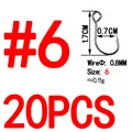 20 piezas tamaño 6