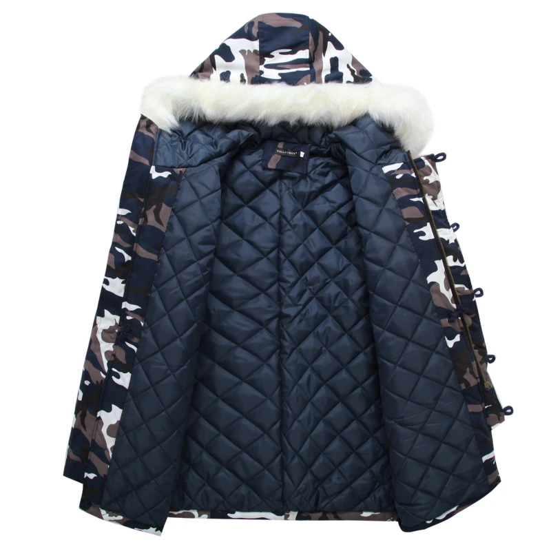 2024 Nieuwe Merk Winter Heren Dikke Camouflage Jas Heren Parka Jas Mannen Capuchon Parka \'S Jas Heren Militair Overjas