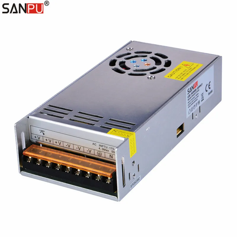 

SANPU SMPS 24v 400w LED Switching Power Supply 16a Constant Voltage Driver 220v 110v ac/dc Lighting Transformer Single Output