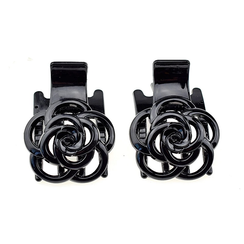 Black Rose Bloem Haarklauw Voor Vrouwen Accessoires Haarclips Koreaanse Fashion Klauwen Clip Haarspeldjes Krab Klem Hoofddeksels