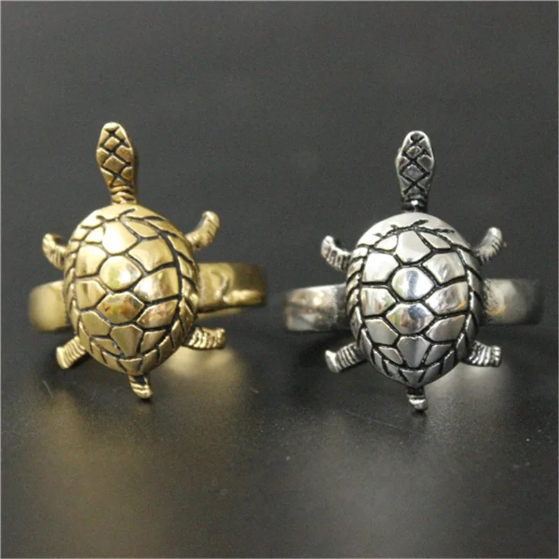 

1pc New Arrival Unisex Cute Tortoise Ring 316L Stainless Steel Punk Jewelry Golden Silver Color Animal Tortoise Ring