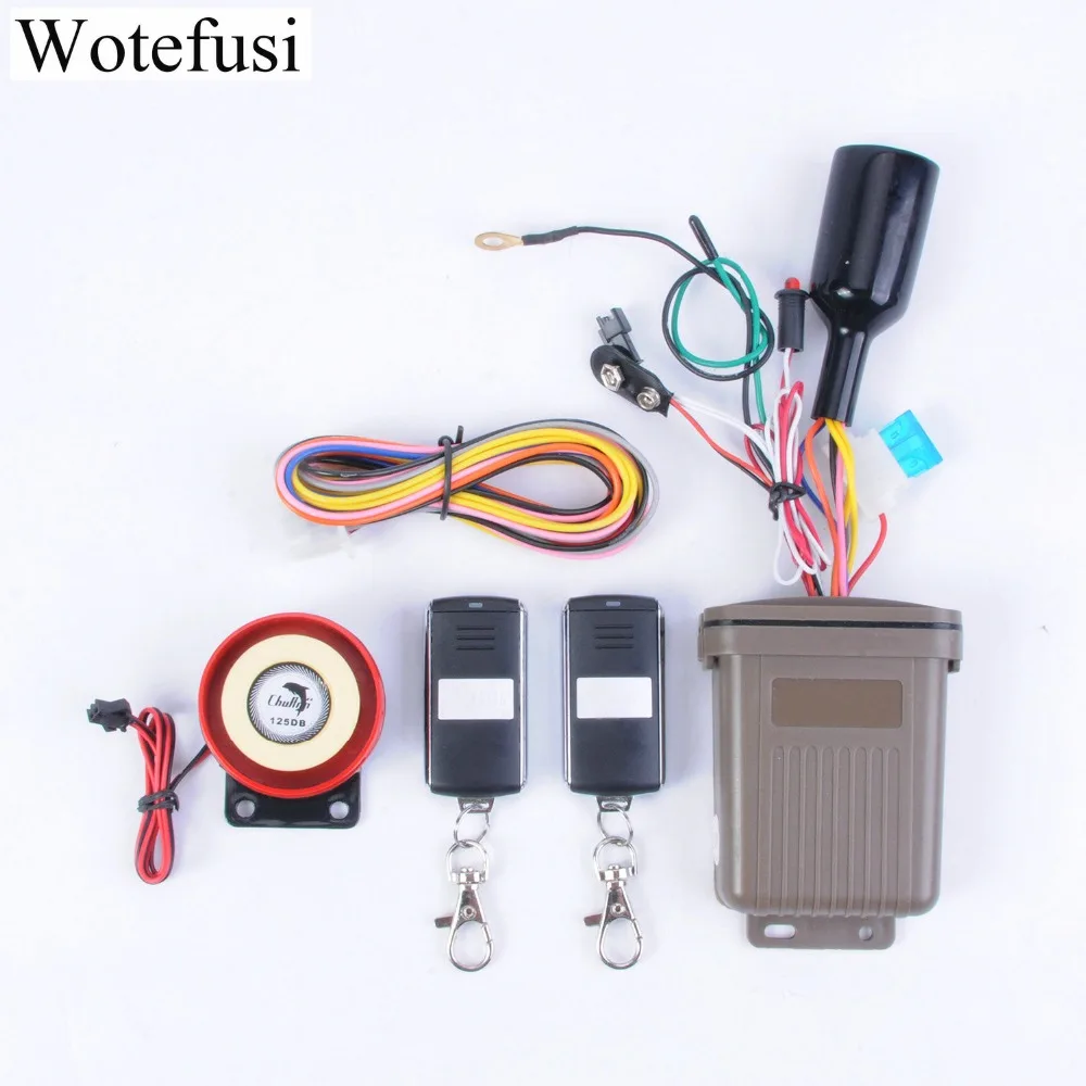 

Wotefusi 125dB Motorcycle Anti Theft Security Burglar Alarm System Metal Remote Control Engine Start Bike Sensor Alarm [PA624]