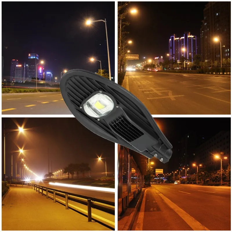 1pc 30W 50W COB Led Street Light Waterproof IP65 Road Street Lamp Outdoor Lighting AC85-265V Warm/Cold White Road Wall Lamp