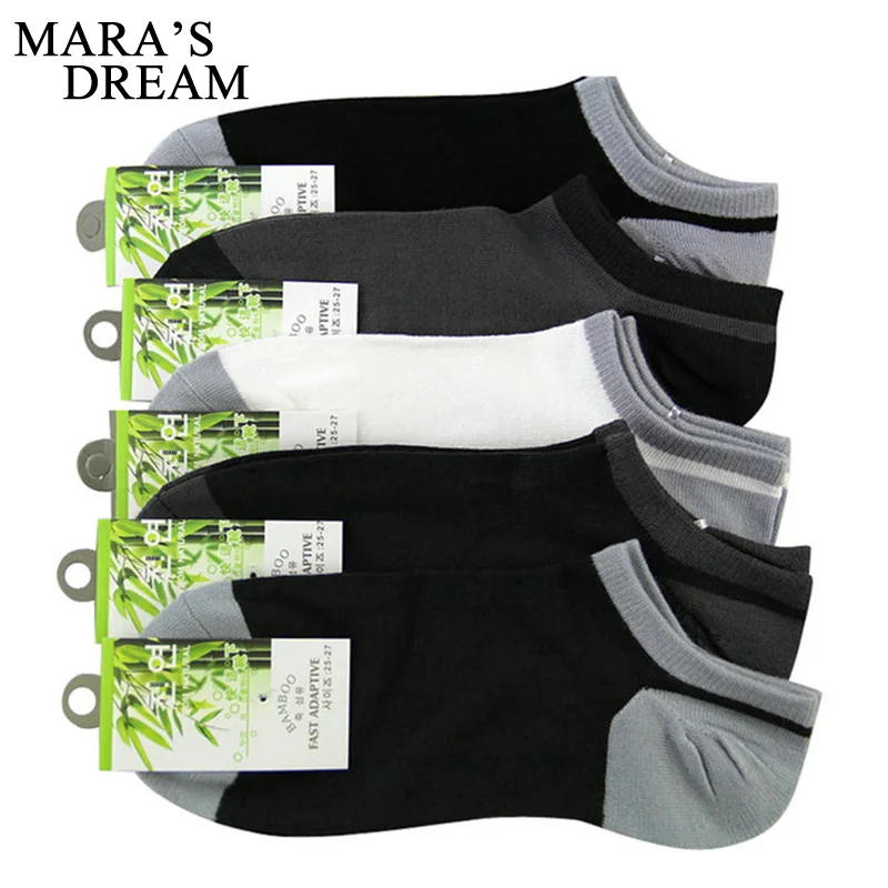 

Mara's Dream 6pcs=3pairs/lot summer men's bamboo fibre invisible boat socks ankle socks male fashion sock slippers