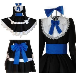 SBluuCosplay Anime Panty and Stocking Garterbelt Heroine Anarchy Stocking Cosplay Black Dress Costume with Stockings