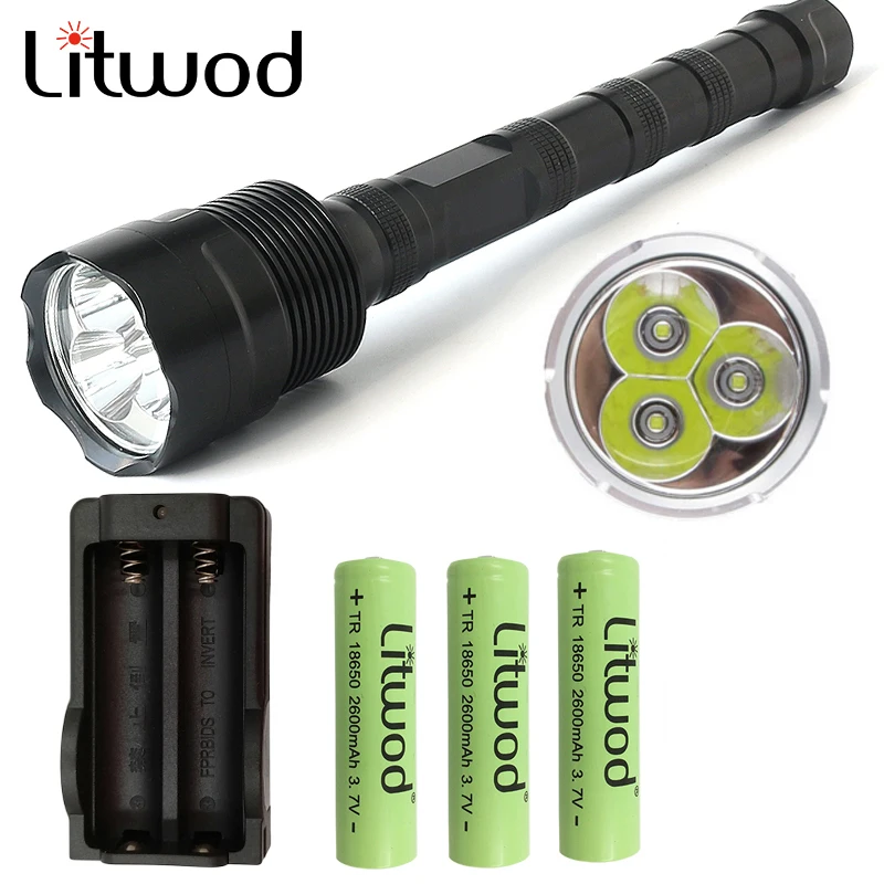 Litwod Z20 CREE XLamp XHP70 Super Bright LED Flashlight VS 3pcs XM-L T6 Torch which one is the brightest