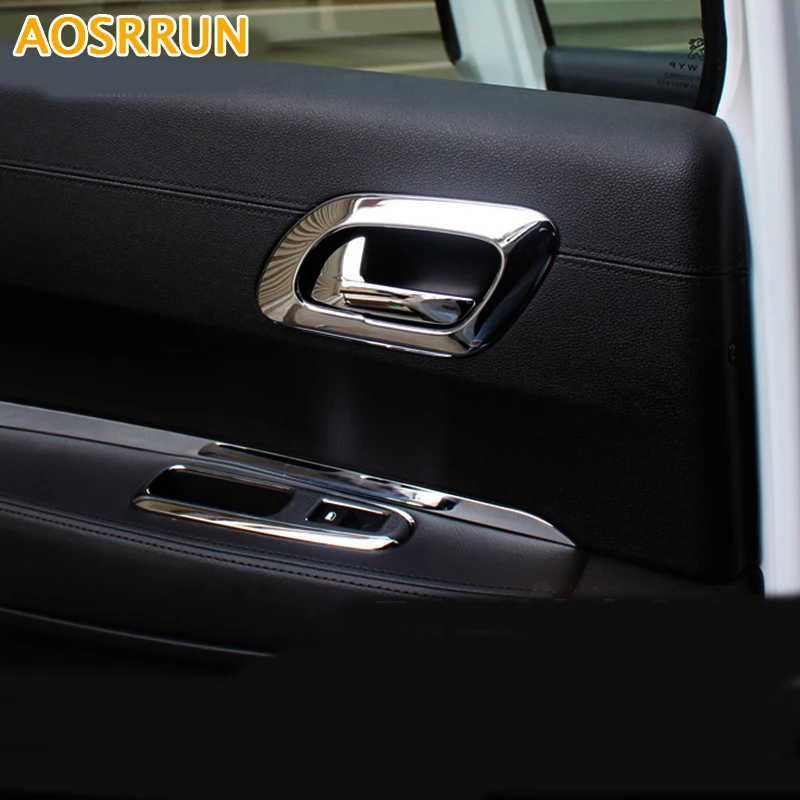 Car Accessories ABS Chrome Trim Interior Handle Cover Decoration For Peugeot 3008 2012 2013 2014 2015