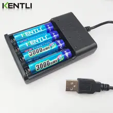 AA 1.5V rechargeable lithium battery with 4-channel charger #2