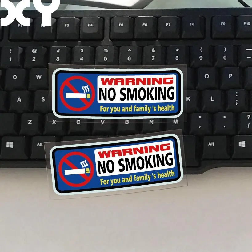 2 pcs Motorcycle Stickers And Decals Cute Reflective Tape Waterproof Stickers for Car No Smoking Signs Drop Shipping