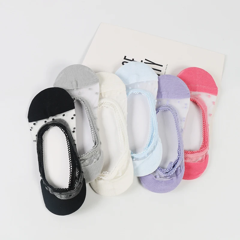 

DONG AI Fashion Style Loafer Girls Lace Socks Short Sock Antiskid Invisible Ankle Socks 2019 Sox Summer Cotton Low Cut Calcetine