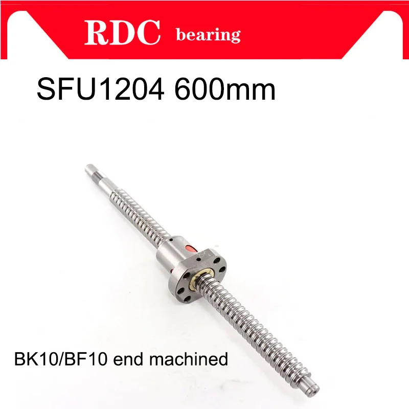 

Hot mechined 12mm 1204 Ball Screw Rolled C7 ballscrew SFU1204 600mm with one 1204 flange single ball nut for CNC parts