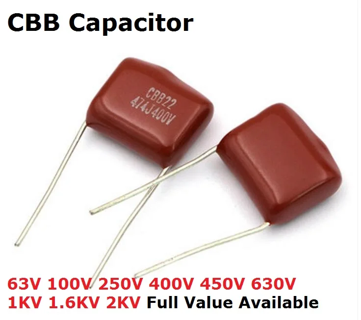 

10pc CBB 1KV 0.001UF 1NF 1000PF 2.2NF 4.7NF 0.1UF 100NF 0.22UF 220NF 1000V 102J 222J 472J 104J 224J Polypropylene Film Capacitor