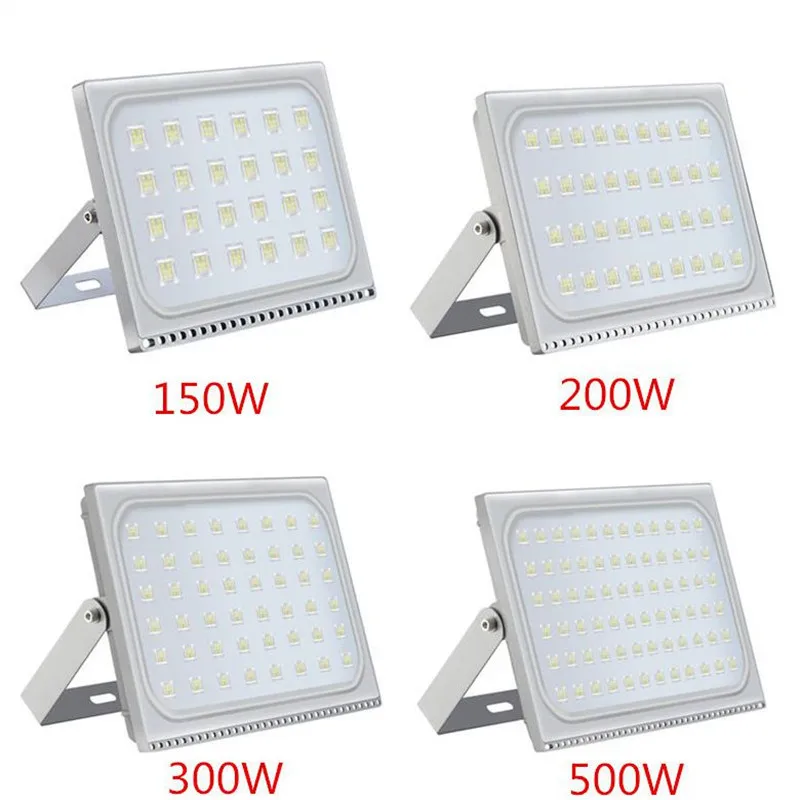 2PCS Ultrathin LED Flood Light 150W 200W 300W 500W IP65 110V/220V LED Spotlight Refletor Outdoor Lighting Wall Lamp Floodlight