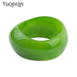Classic Acrylic Cuff Fashion Bracelets Bangles for Women Wide Geometric Resin Bracelets Female Simple Charm Party New Jewelry