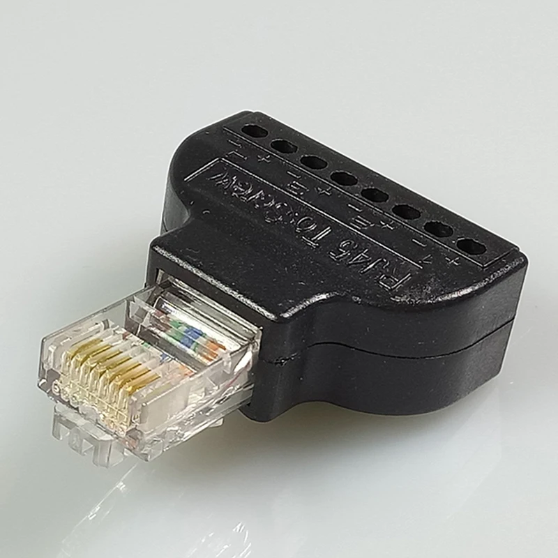 1PC RJ45-스크류 터미널 8 핀 AV 발룬 어댑터, RJ45 인터넷 수 플러그-스크류 커넥터 블록 CCTV 어셈블리