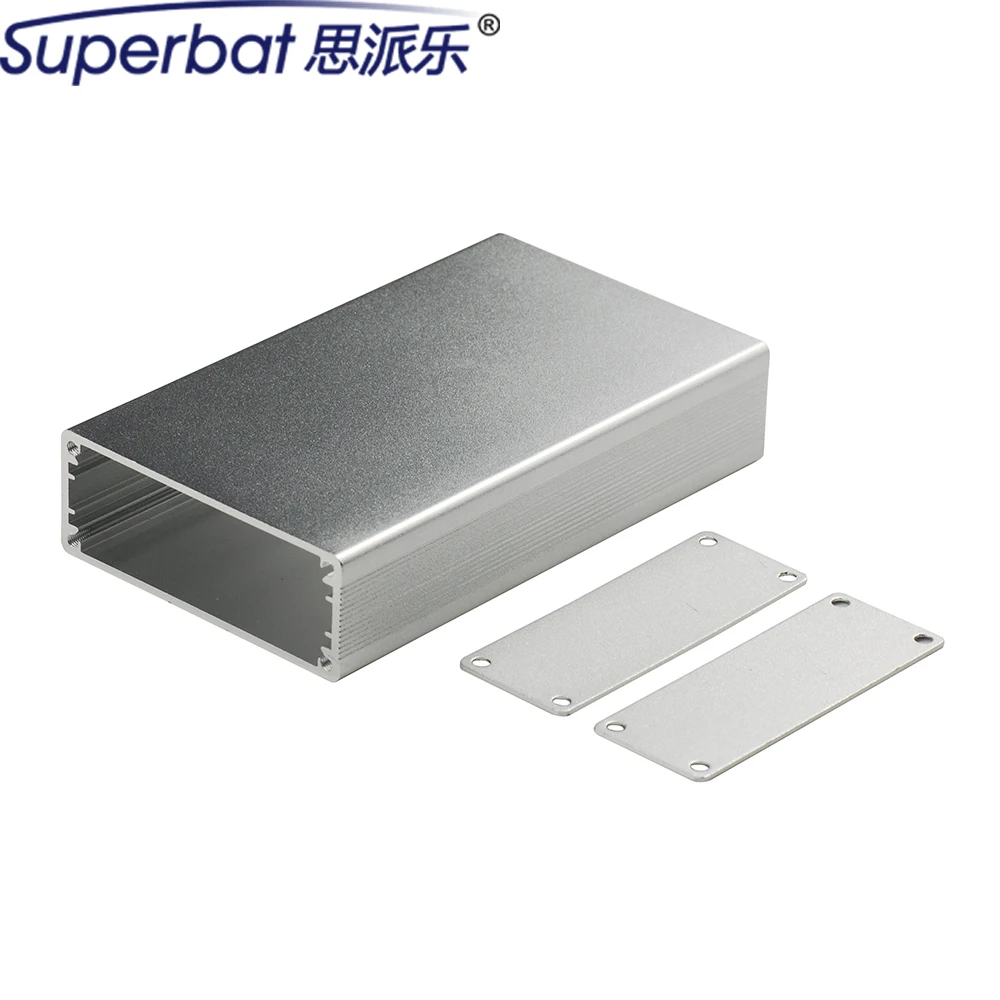 Superbat 110*64*24 مللي متر مقذوف PCB صندوق ألومنيوم الضميمة أداة إلكترونية لتقوم بها بنفسك 4.33*2.52 "* 0.94" (طول * عرض * ارتفاع) الأخاديد المدمجة