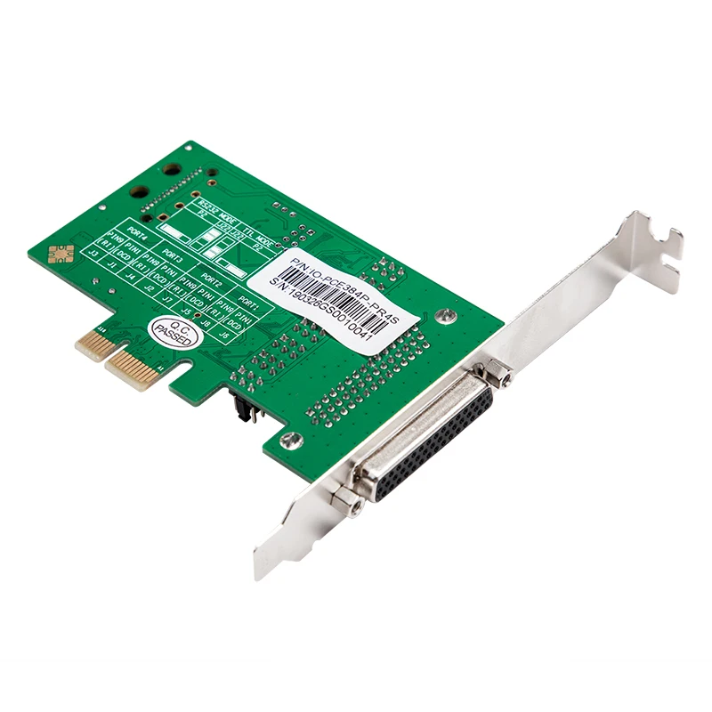 Adapter szeregowy 4 port szeregowy RS 232 DB9 PCI Express Adapter RS232 do PCIe konwerter karty PCI e RS-232 karty rozszerzeń WCH384 Chip