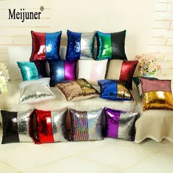 Meijuner Reversible Glitter Mermaid DIY Pailletten Kissen Werfen Kissen Kissen Abdeckung Auto Hause Sofa Dekoration Kissenbezug